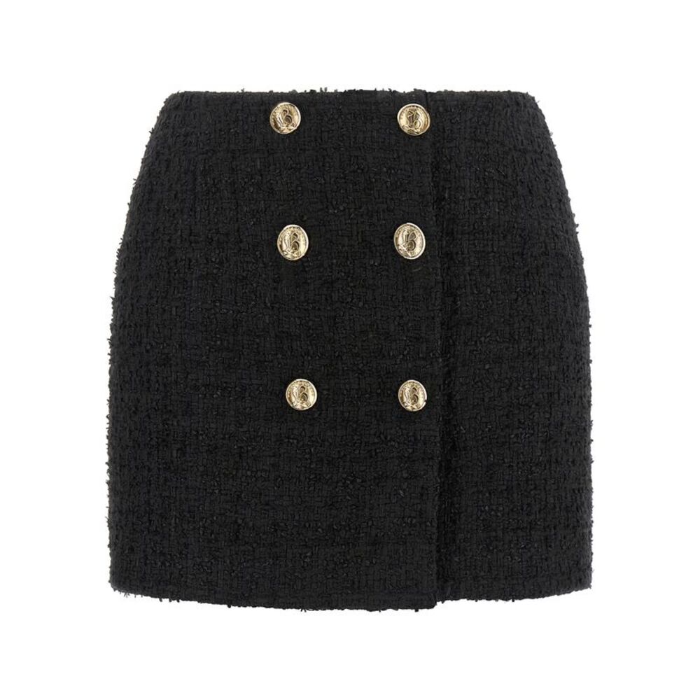 Balmain Women Embossed Button Detail Miniskirt